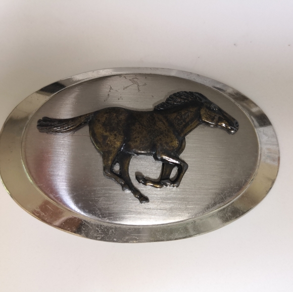 Vintage Mustang Galloping Horse Western Belt Buckle Unisex - Picture 11 of 11